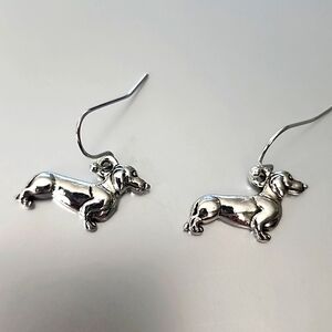 Dog Earrings 925 Post Daschund